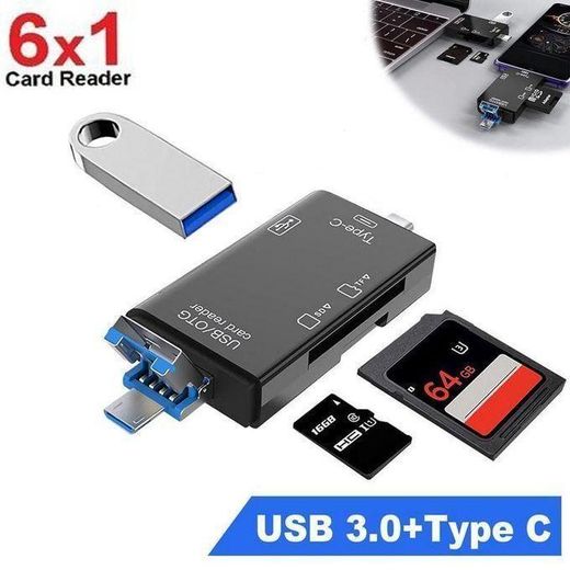 Generic OTG Memory Card Reader, USB, Type C, SD / Micro SD / TF Cards, Multi Card Reader Adapter