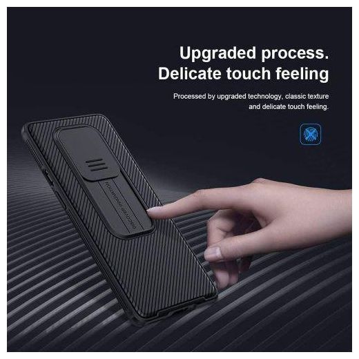 Generic Nilkin Oneplus 8 Pro Hard Cover Cam Shield Series With Camera Slide Protective Mobile  Black - image 2
