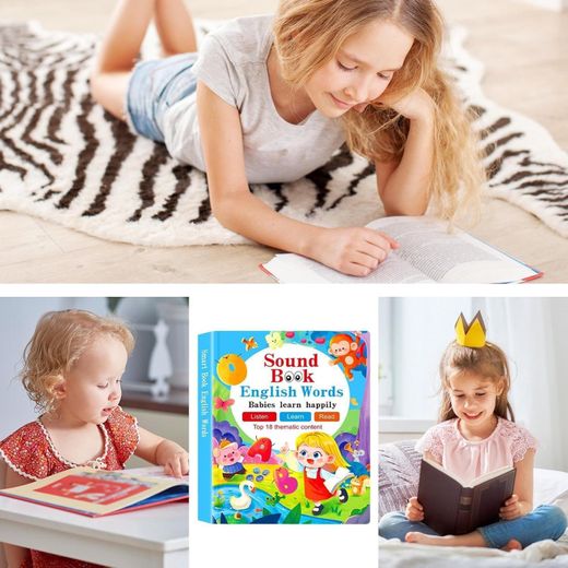 Generic Smart English Words Electronic Sound Book for Toddlers – Interactive Talking Educational Audio Book – Early Learning ABC & Vocabulary Read Along Toy for Babies and Kids - image 2