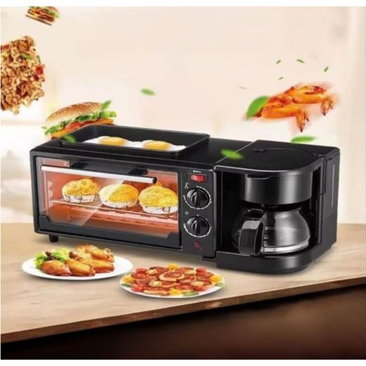 REKI  3-in-1 Breakfast Station with Oven and Coffee Maker