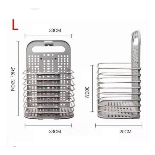 Generic  plastic wall mounted Foldable laundry basket - image 3