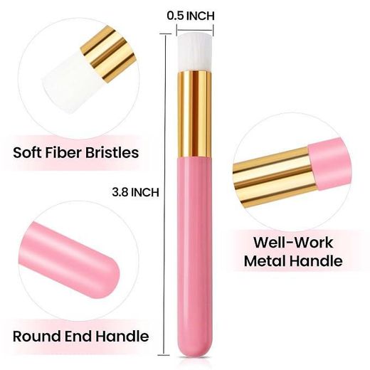 Miss K 1PCS Lash Shampoo Brush - Bath Wash Nose Pore Deep Cleaning Brushes, Eyelash Extensions Peel Off Blackhead Brush Remover Salon Tool, Cleansing Brushes (Pink) - image 2