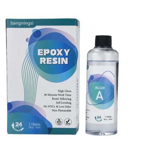 Generic 500g Epoxy Resin Kit 1:1 DIY Jewelry Silicone Mold Pigment for Art Epoxy Resin Craft Tool Package Resin(0.5kg)
