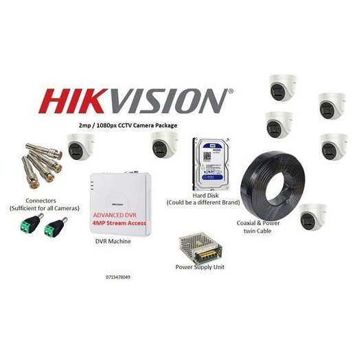 Hikvision 7 TOP-NOTCH HD CCTV CAMERAS Full Kit With 4MP DVR + 2TB Storage + 150m Cable