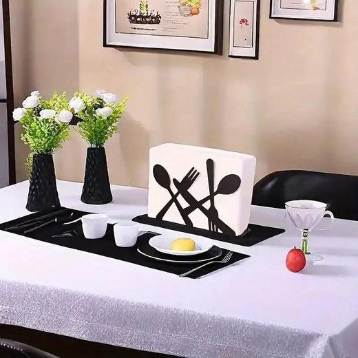 Generic Napkin Holder for Table Countertops, Metal Napkin Holder for Kitchen, Cocktail Napkin Dispenser Tissue Stand Napkin Organizer Paper Tissue Dispenser Serviette Dispenser Serviette Holder - image 4