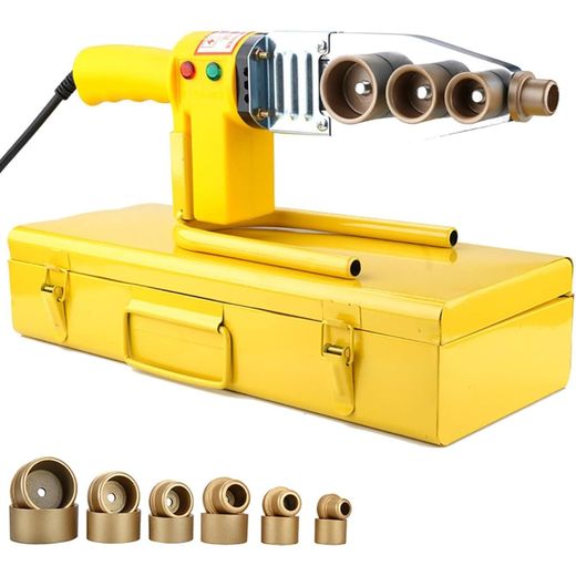 Generic 1000W Plastic Pipe Welding Machine,Ppr Pipe Fusion Welder with Double Heat Dissipation, Hot-Melt Plastic Water Pipe Welder for Ppr Pe Pp Pipes,Temperature 0-320°C