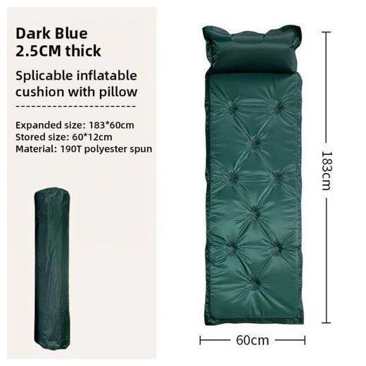 Generic Automatic Inflatable Camping Mattress Portable Outdoor Sleeping Pad Inflatable Bed for Camping Travel Home and Bedroom Use