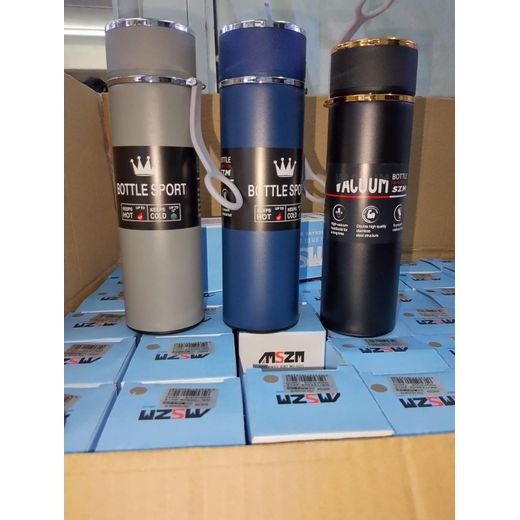 500ml Stainless Steel Thermal Flask Vacuum Insulated Water Bottle for Hot and Cold Beverages, Leak Proof Travel Bottle with Easy Carry Lid for Outdoor, Office, Gym, and Daily Use