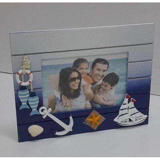  WOODEN photo frame + swing clock ornament