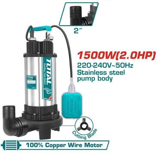 TOTAL 1500W Submersible Pump – TWP7150026