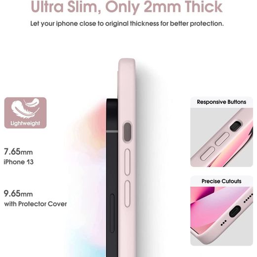 Generic Soft Flexible Silicone Case for Apple iPhone 15, Shockproof Anti-Scratch Slim TPU Protective Back Cover (Beige) - image 4