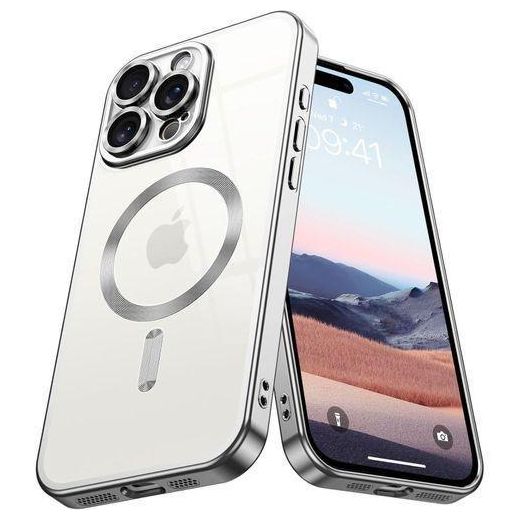 For IPhone 16 Pro Max MagSafe Case With Camera Lens Protector,Full Protection Clear Magnetic Case Compatible With MagSafe Elegant Anti-Scratch Case Cover For IPhone 16 Pro Max