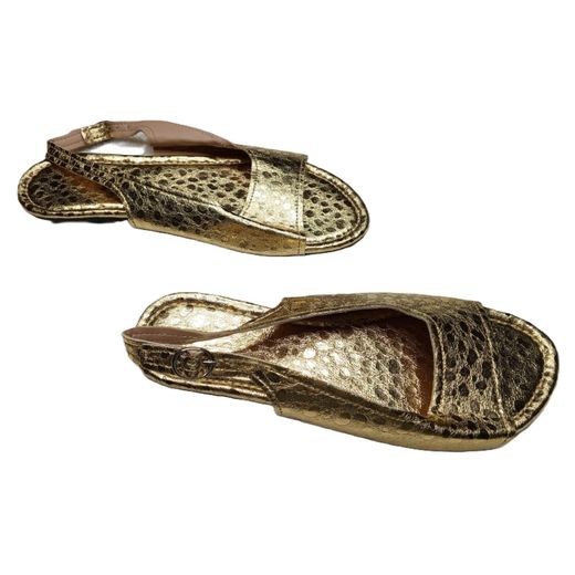 Fashion Women's Gold Slingback Flat Sandals – Elegant Metallic Casual & Party Shoes - image 2