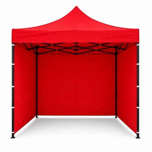 Generic Foldable Canopy Tent 3m x 3m Red Outdoor Gazebo For Events