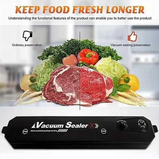 Generic Vacuum sealer with 50 sealing bags for food preservation and low temperature cooking, automatic gas food sealing system - image 4