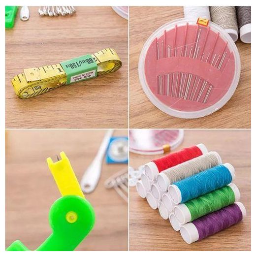 Generic 49pcs Sewing Accessories Portable Sewing Box Needle Thread Stitching Embroidery Craft Sewing Tools Supplies Set Kit - image 4