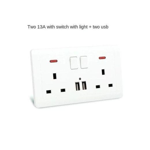 Generic Double USB Wall Socket Outlet - White PVC, Twin, Easy Retrofit - image 3