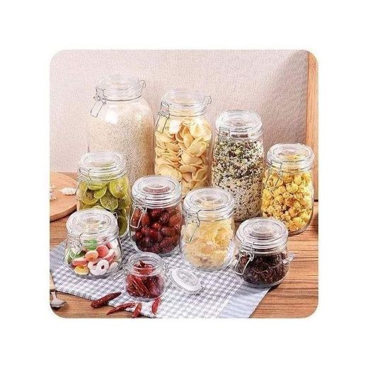 Generic Storage Glass Jars With Air Tight Lids & Metal Lock - image 3