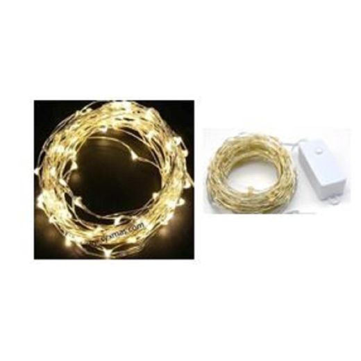 30m (300L) Copper Transparent Wire LED String Light, With Controller On/Off, Indoor Use, Warm White