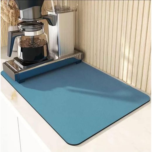 Un Branded Blue Super absorbent Nonslip Drain  dish drying  mat