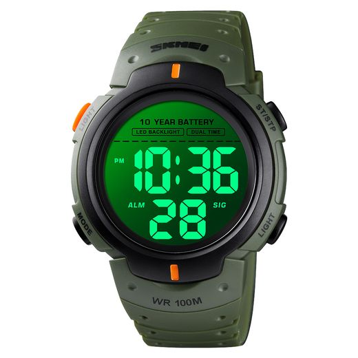 Skmei 10 Year Battery Sports Watch -Green Military Watch - image 4