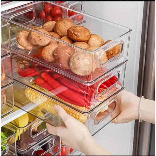 Transparent Fridge Storage Organizer Bin.