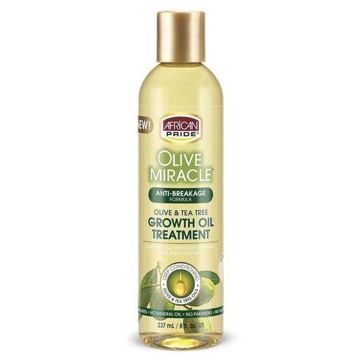 AFRICAN PRIDE Olive Miracle Anti-Breakage Growth Oil 237ml – Hair Strengthening & Moisturizing Scalp Treatment