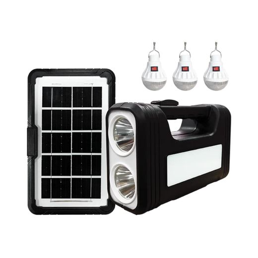 Solar Light Portable solar energy storage system kit with phone charging DC power system for outdoor camping with 6000mah battery capacity
