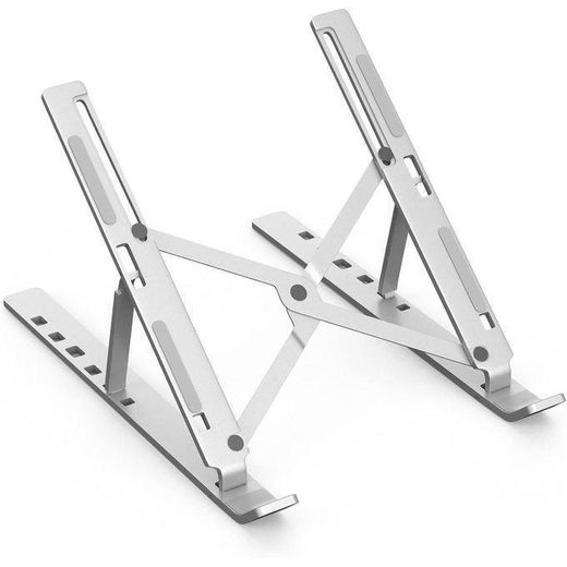 Generic Professional Aluminium Laptop Stand Adjustable Portable Folding Notebook Computer Holder with Stable Non-Slip Silicone Pads