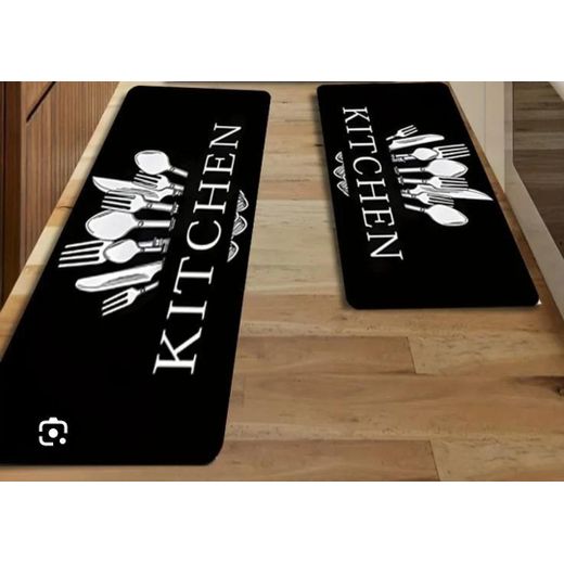 Generic High quality HEAVY grip Rubber underside floor 2pcs set 3D kitchen mat NON SLIP