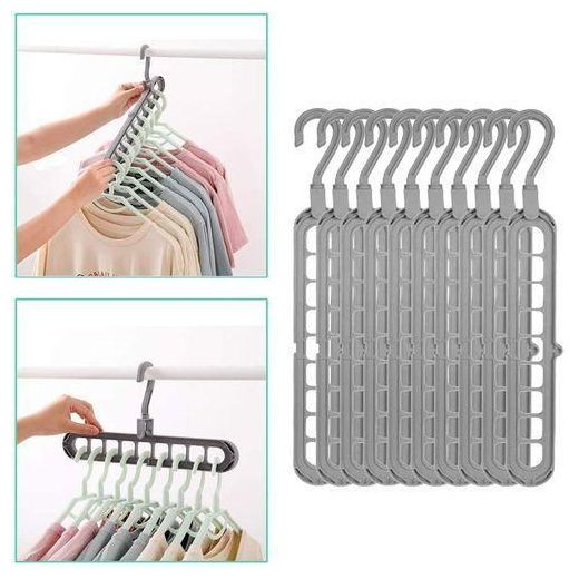 Generic 4Pieces Grey Space-Saving Magic Clothes Hanger Organizer - image 2