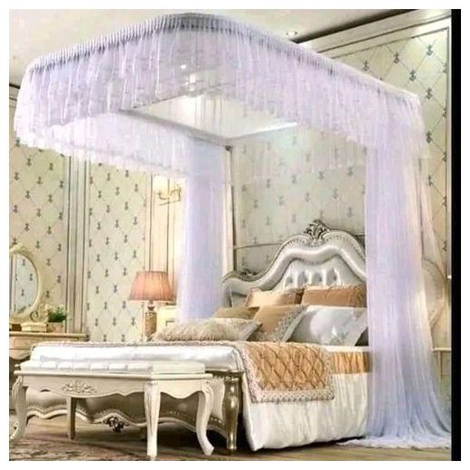 Generic 6 by 6 white  2stand/Rail net mosquito net - image 2