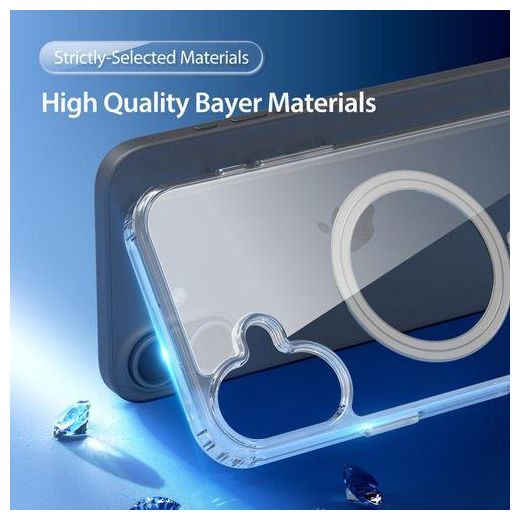 Generic iPhone 16 Plus Clin Mag Series Clear Case Cover, MagSafe Compatible Protective Phone Case with Strong Magnetic Connection - image 3
