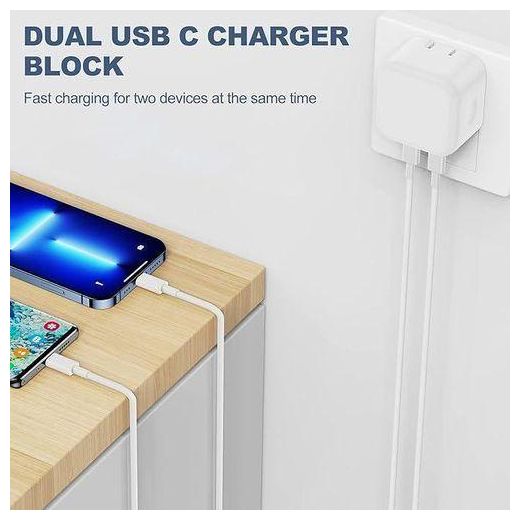 Apple iPhone 11 Pro 50W Super Fast Charge Charger with USB C to lightning cable - image 3