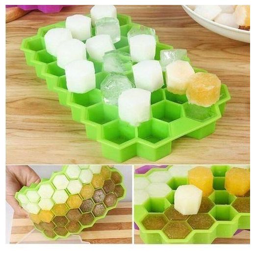 Generic 37 Grids Honeycomb Silicon Ice Cube Maker Tray Stackable Silicone Flexible Mold Freezer Gridding Easy Release Reusable mold - image 4