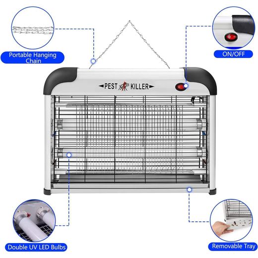 Generic 20W Electric Bug Zapper UV Light Indoor Mosquito Fly Trap Ch - image 4