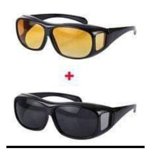 Generic 2pcs Fashion Car Night Vision Driving Glasses Googles Anti-Glare Glasses Night Vision Glasses - image 2