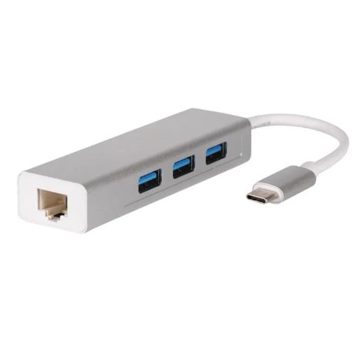 Generic USB C Ethernet USB 3.0 2.0 To RJ45 Hub 10/100/1000M Ethernet Adapter Network Card USB Lan For Macbook Windows Tpec C White M - image 3