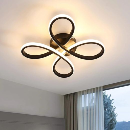 Generic Artistic curved modern three-color LED ceiling light for home office and bedroom decor indoor lighting aisle corridor stylish home lighting - image 2