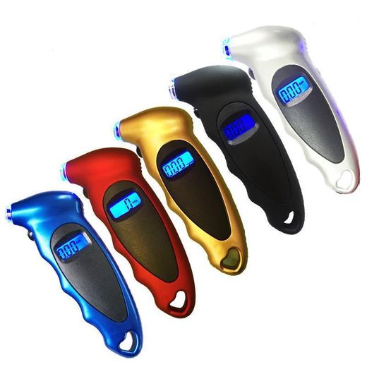 Generic Portable Digital Tire Tyre Air Pressure Gauge Design with LCD Display DTG22 - Grey & Black - image 2