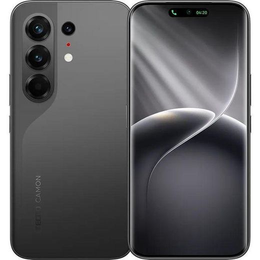 Tecno CAMON 50 PRO_6.78" Curved AMOLED 144Hz 1.5K 256GB ROM+ 8GB RAM ( +8GB Extended) (Daul Sim)_Sony LYTIA 700C 50MP Camera (4G)_ 6150mAh 45W - Black