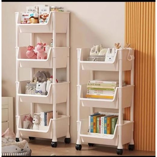 Generic High Quality 4 Layer Trolley Bookshelf/Kitchen Storage Rack - image 3