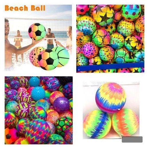 Generic Soft Plastic Bouncy Balls Colorful Bounce Balls Jumping Balls (Random Style) beach volleyball / beach football