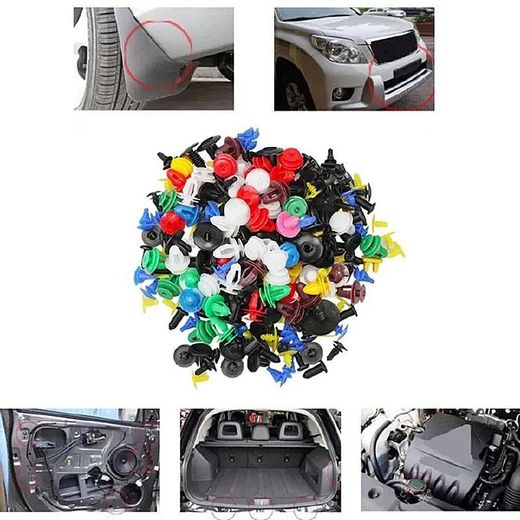 Generic 500Pcs Mixed Auto Car Body Retainer Clips Plastic Rivets Push Pin Kit With Screwdriver Universal - image 2