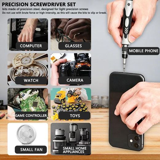 Generic 122Pcs Precision Screwdriver Set Multiple Bit Sizes for Phone & Precision Device Repair - image 2