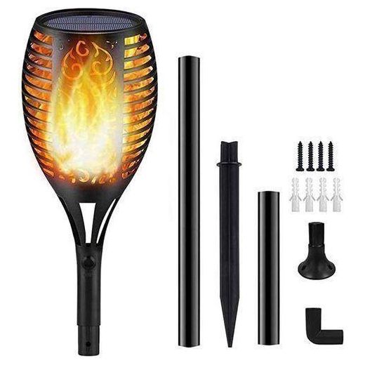 Solar Light Flicker Flames Outdoor Landscape Lighting Dusk To Dawn Auto On/Off