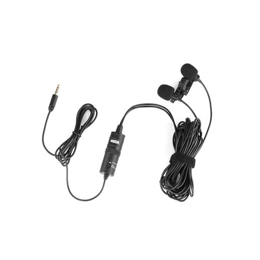 Boya BY-M1DM Dual Omnidirectional Clip On Microphone 3.5mm TRRS Lavalier Mic for Smartphone Camera and PC - image 2
