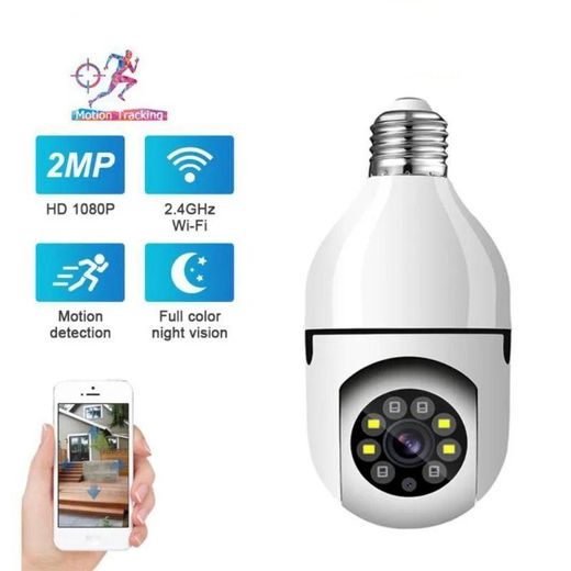 CALUS V380 Pro E27 Smart Bulb Camera 360° Wi-Fi PTZ Cam with Remote App Baby Monitor