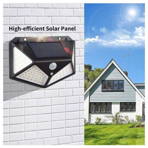 Generic LED Solar Wall Lamp All Sides Luminous Solar Induction Lamp - image 2