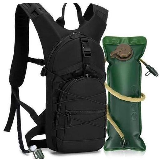 Generic Black Hiking Combo Set – 3L Camel Hydration Bag (Black) + 1 Walking Stick – Outdoor Kit - image 3